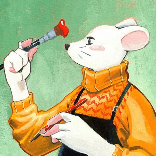 "Portrait of the Artist as a Mouse" Digital Print