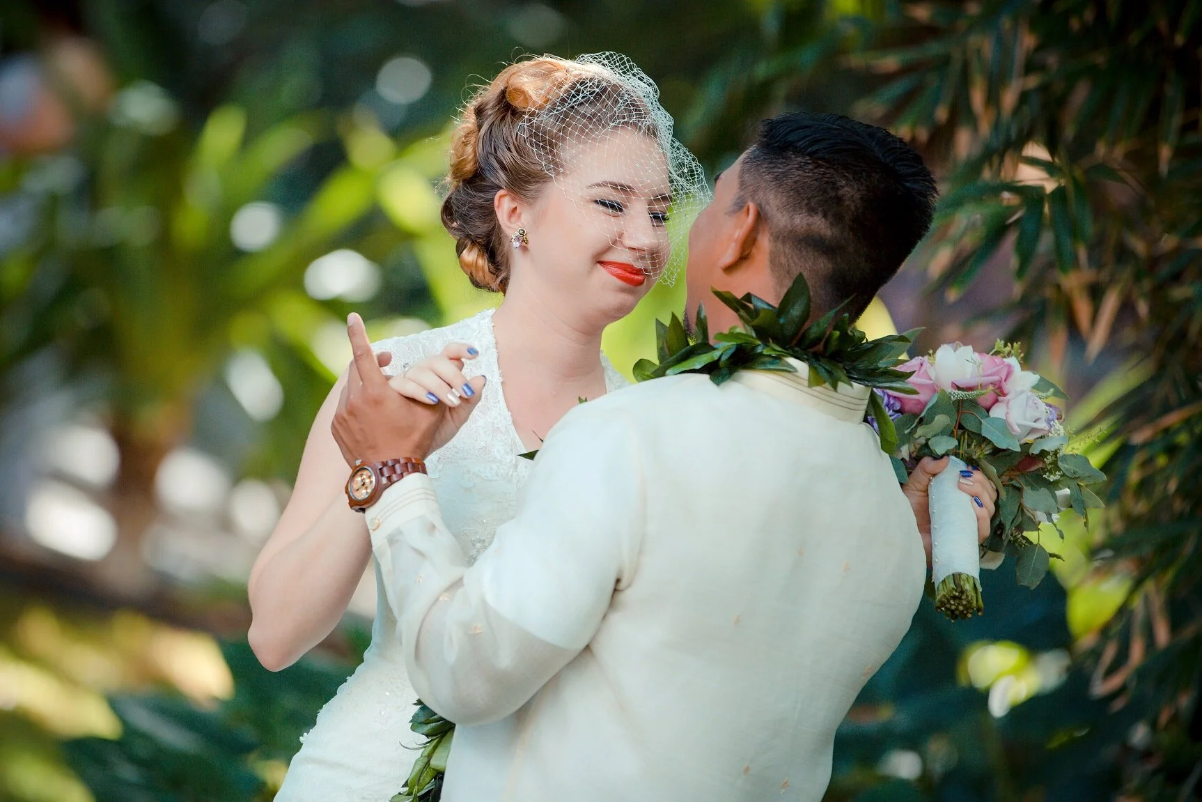 Hale Koa wedding, first look, Waikiki Oahu