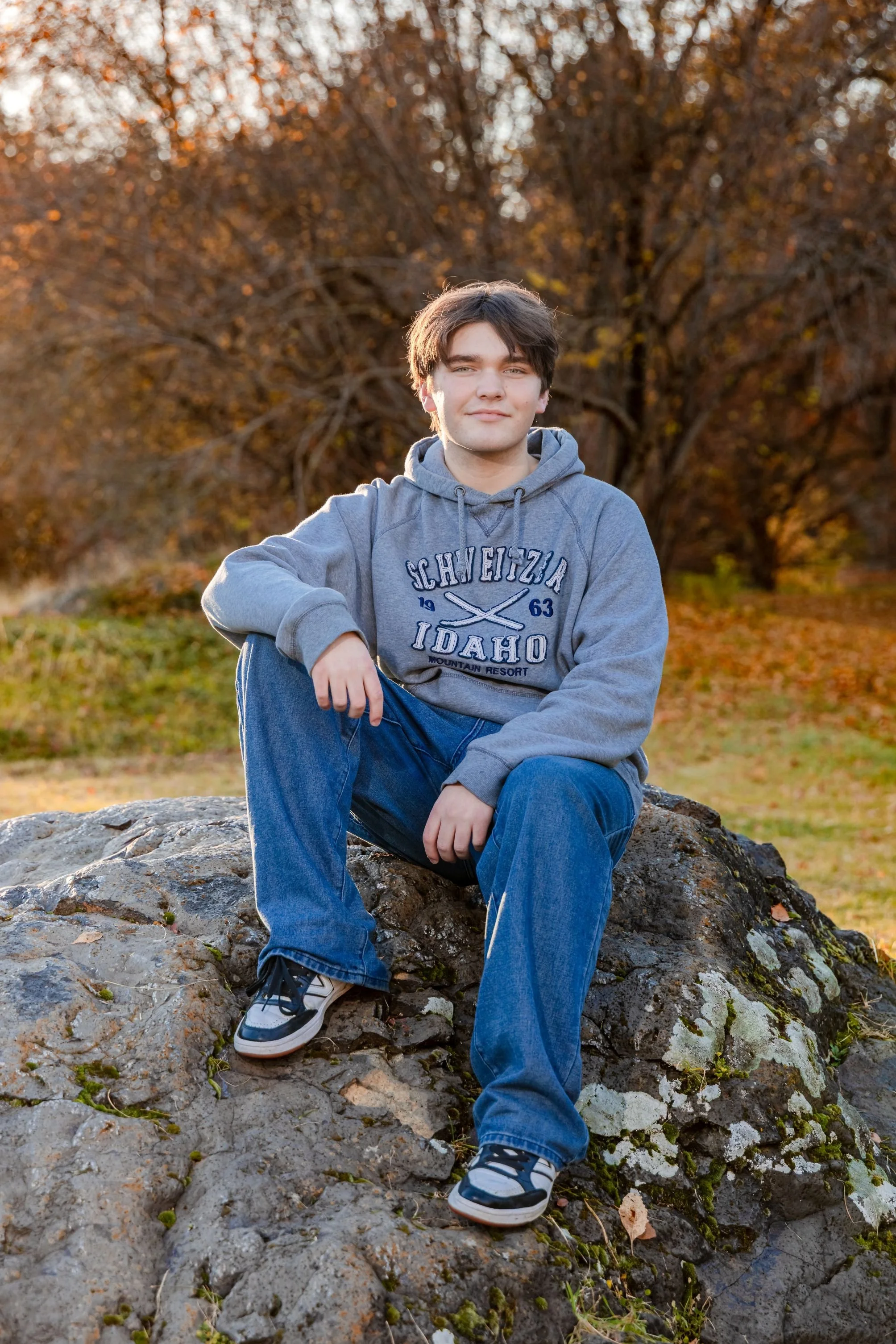 young man spokane park senior portrait photographer