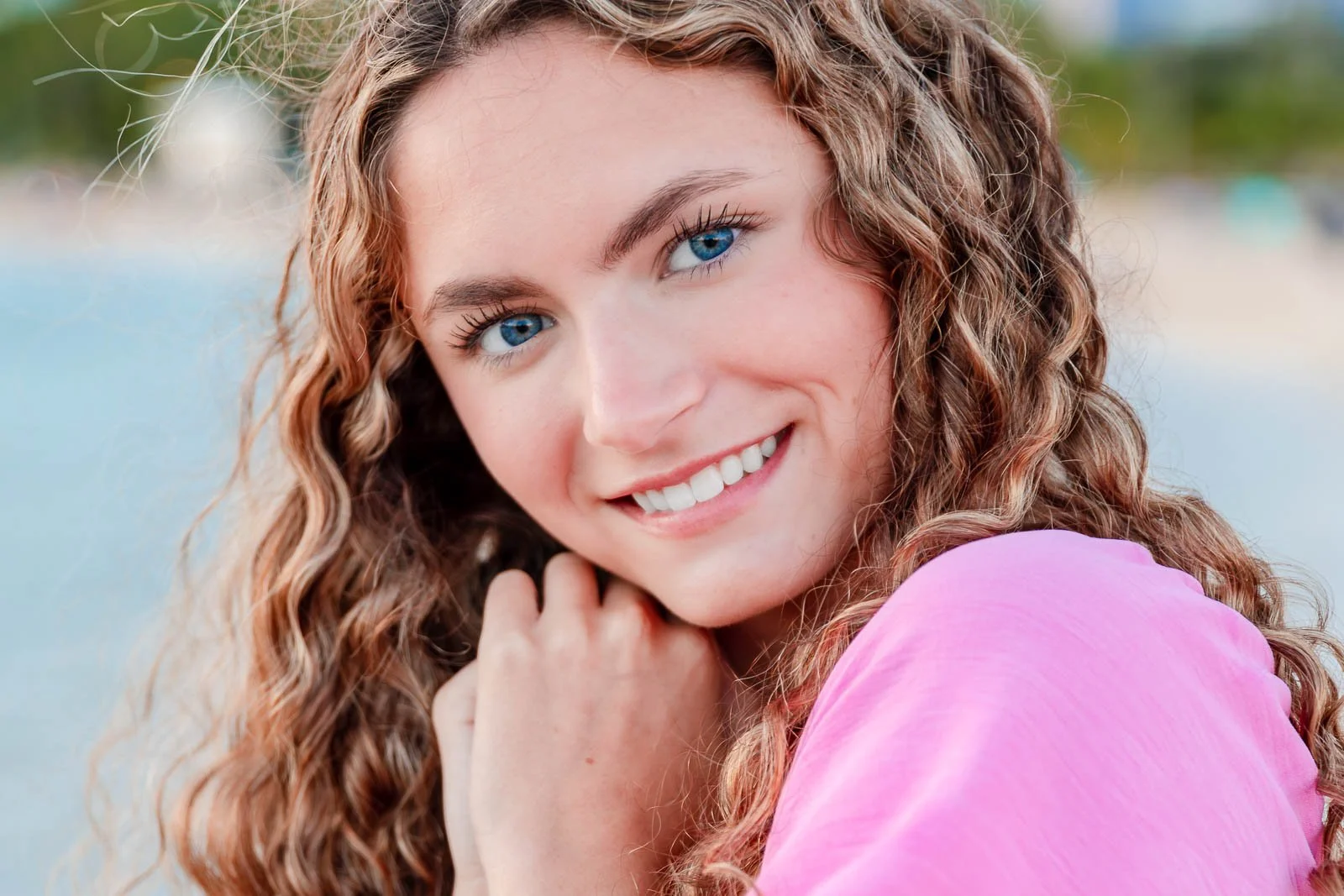close up senior portrait of girl
