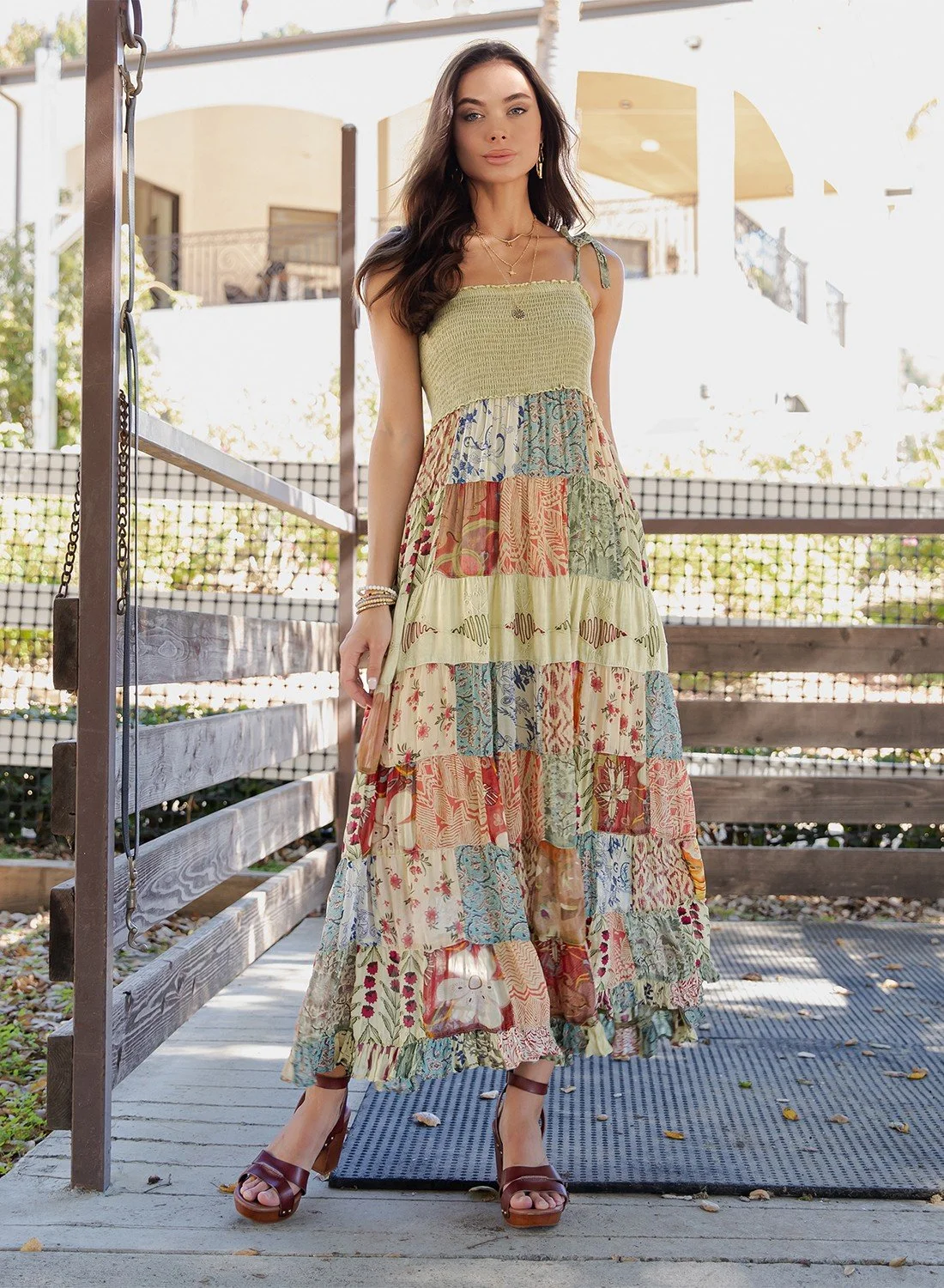Boho Patchwork Maxi Dress