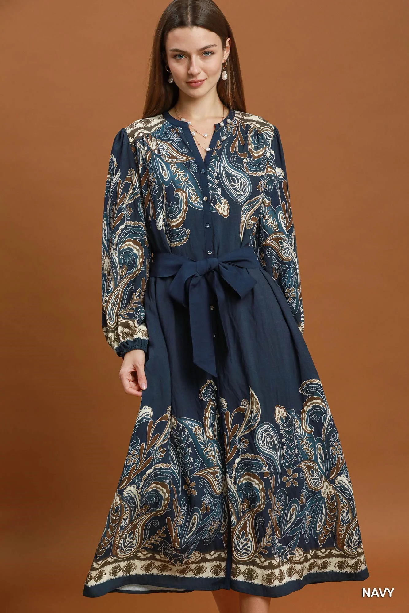 Paisley Delight Midi Dress