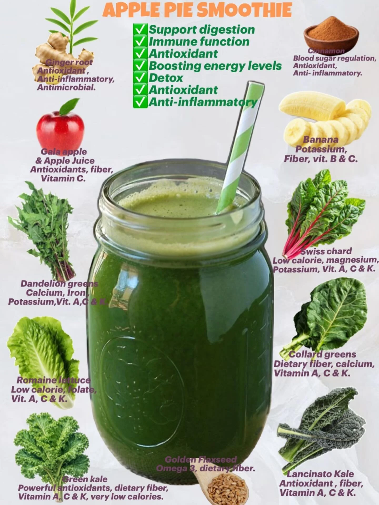 Try the benefits in our Apple pie smoothie, we are blending on site and all our ingredients are fresh and organic from @jrorganicsfarm