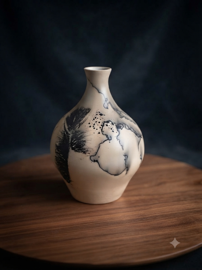 Raku Vase 003
