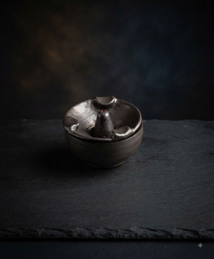 Ashtray small - Dark metal 1.jpg