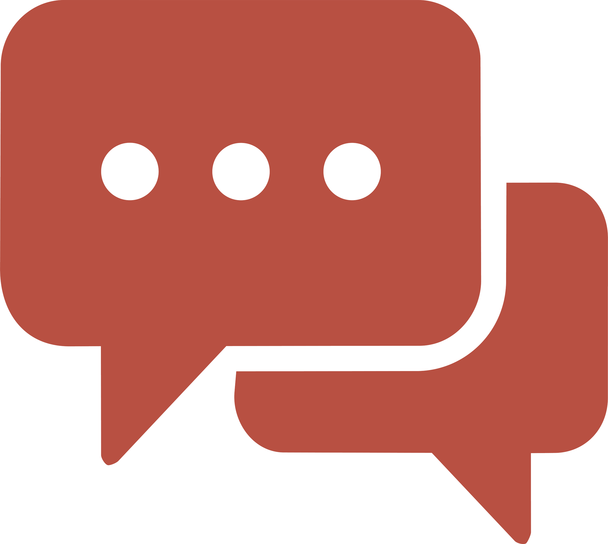 Icon of a speech bubble with three dots inside, representing a chat or conversation.
