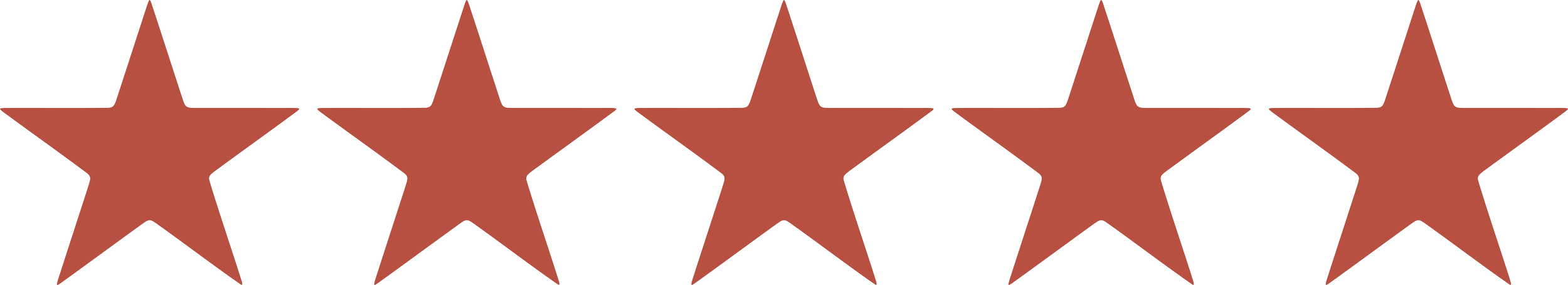 Five brown stars aligned horizontally.