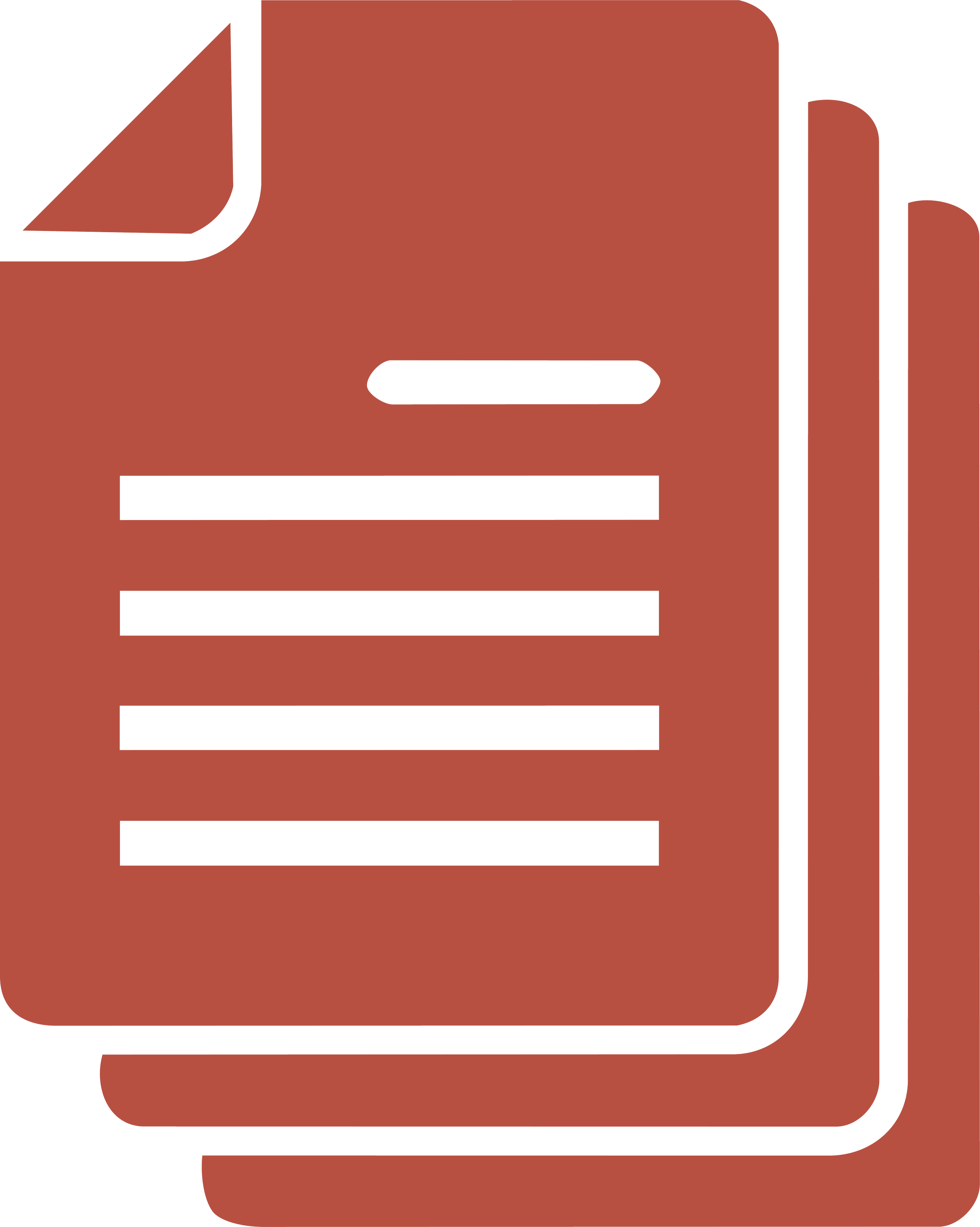 A stylized illustration of a brown briefcase with black horizontal stripes and a rounded corner handle.