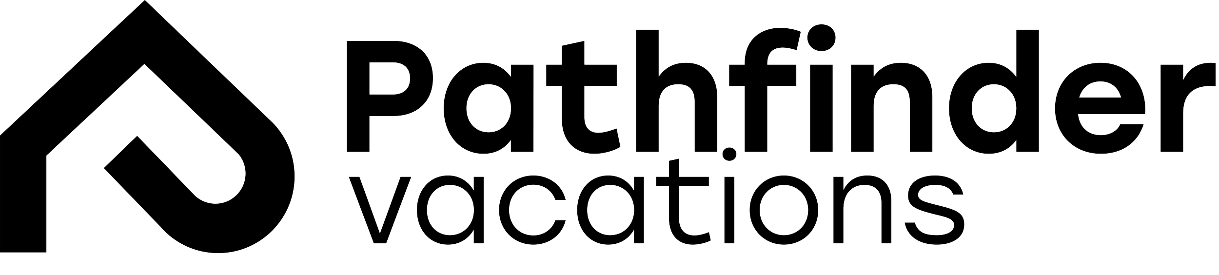Pathfinder Vacations logo with a stylized letter P and text.