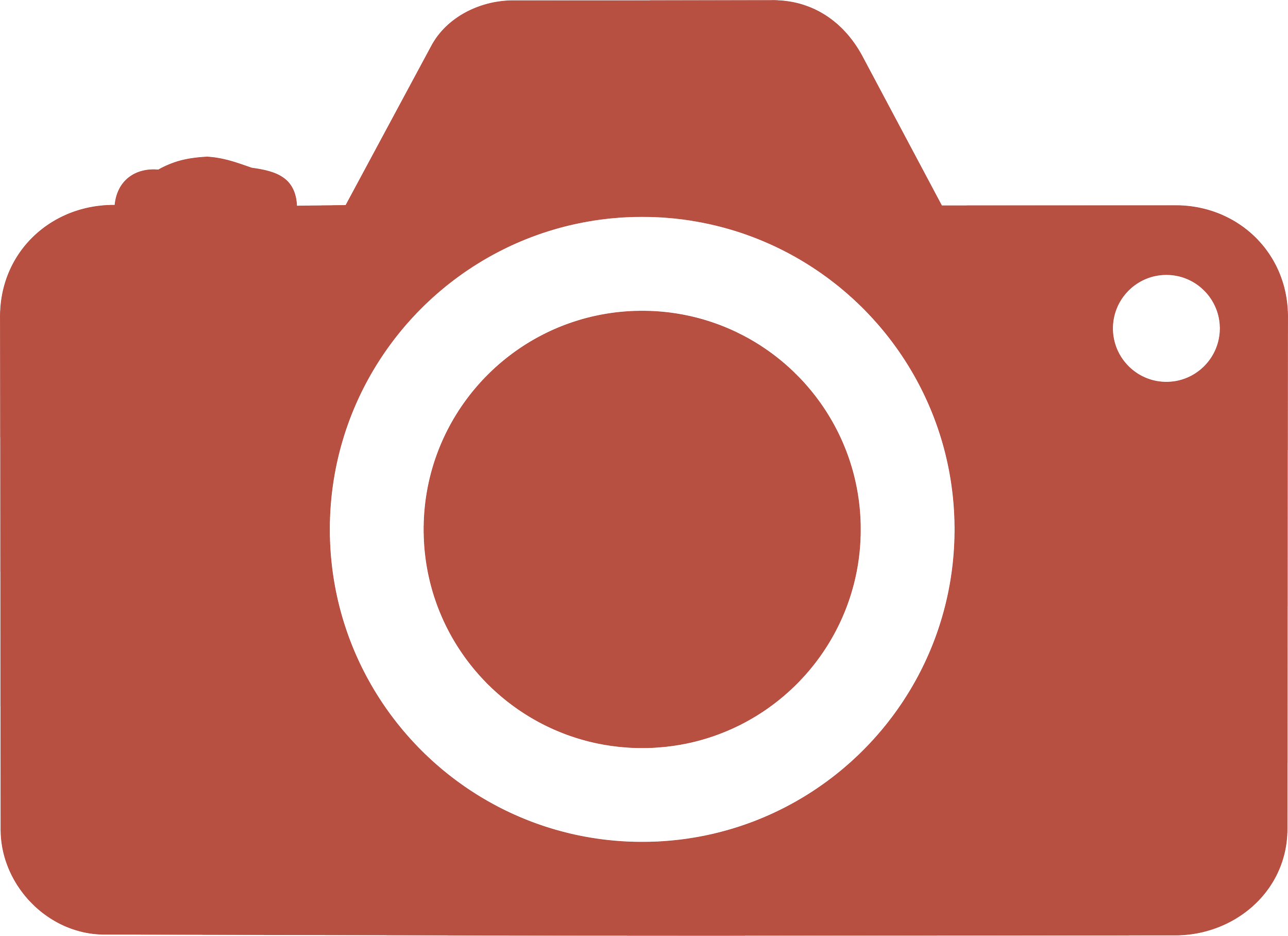 A stylized camera icon in brown and black colors.