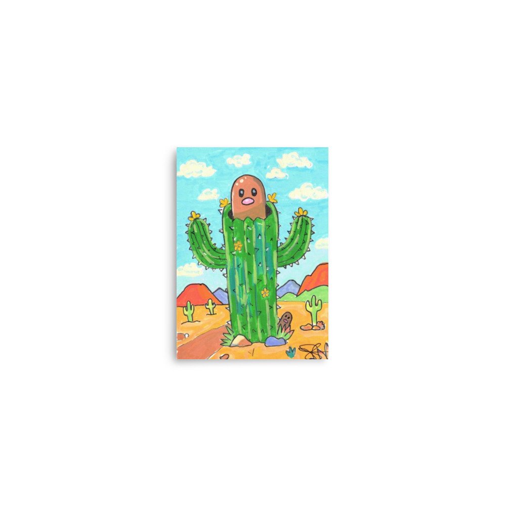Desert Hideaway — Tiny Burrower 5×7 Art Print