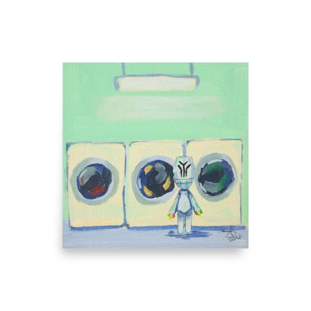 2:17 AM — Lights Were On... - Original 6x6in Canvas