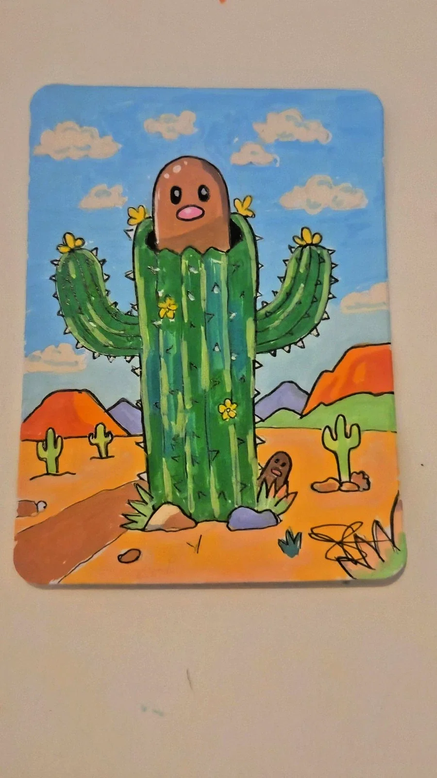 Diglett in the Desert Original ACEO