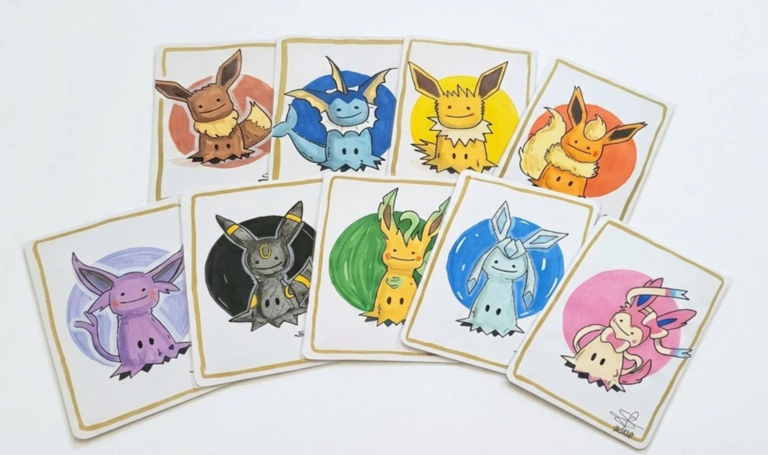 "Identity Crisis" Eeveelution ACEO set - Set of 9 Original ACEOs
