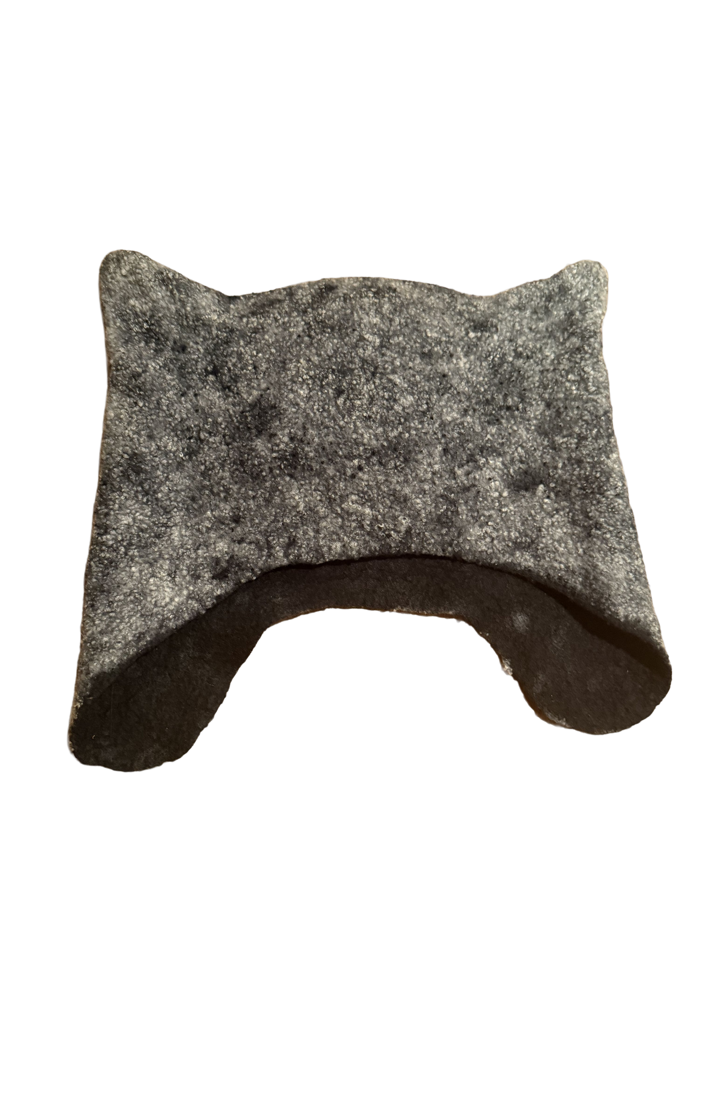 Grey wool hat. Inside dark.