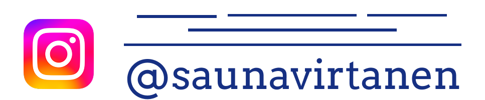 Instagram logo and "@saunavirtanen"