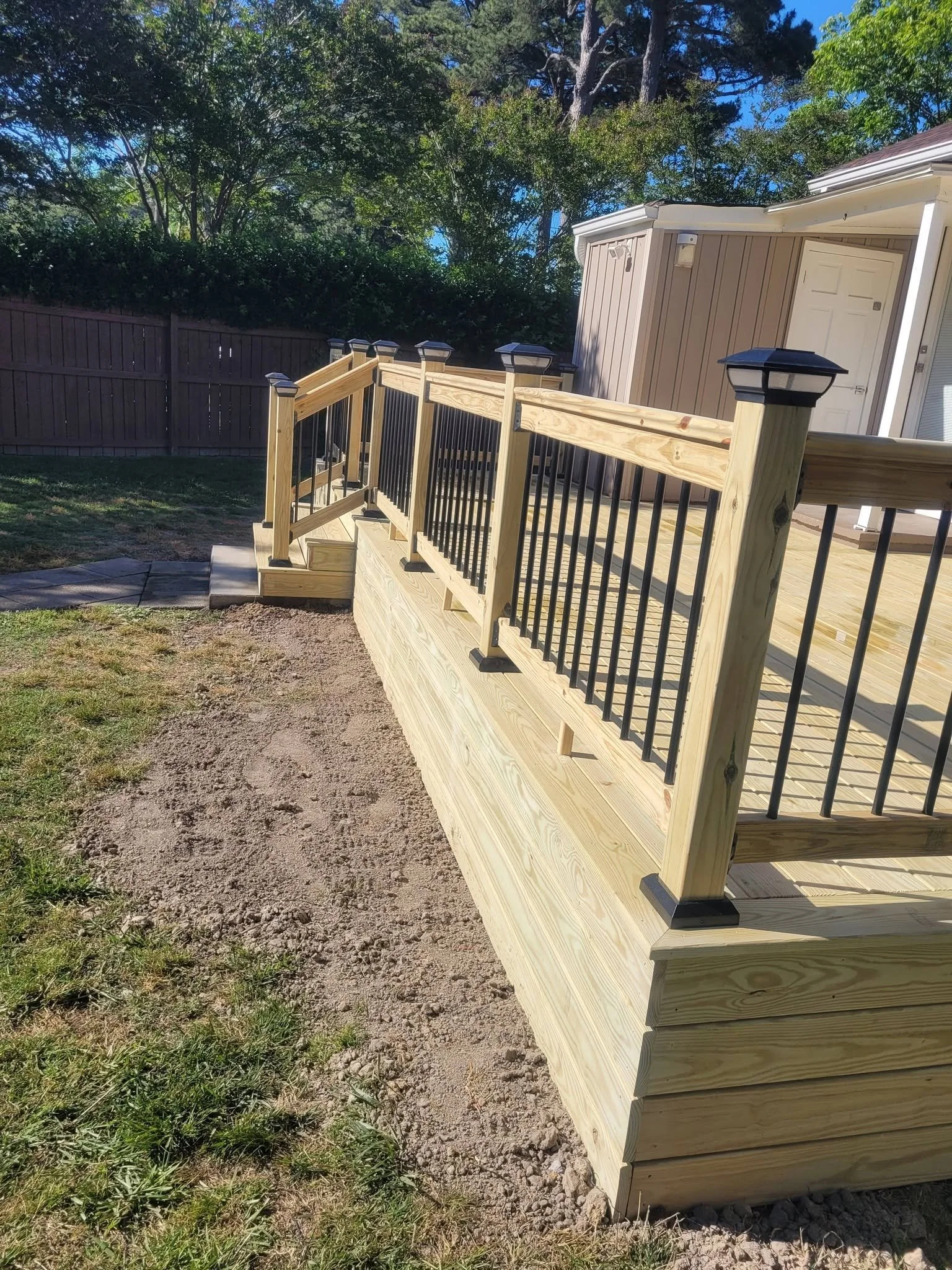 Premium Grade Treated Deck w/ Aluminum Rod Balusters