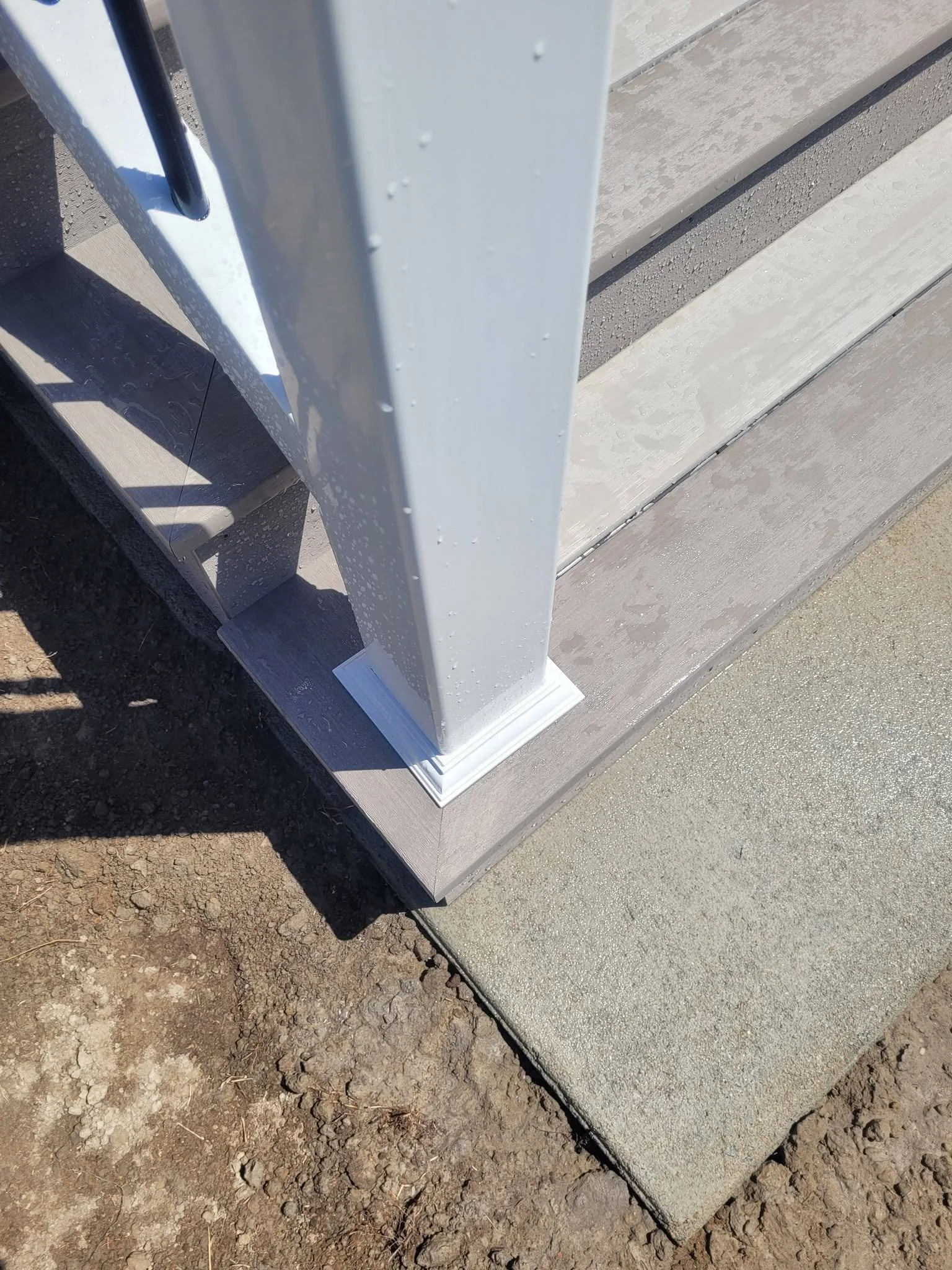 PVC Stairs w/ Vinyl Railing Post