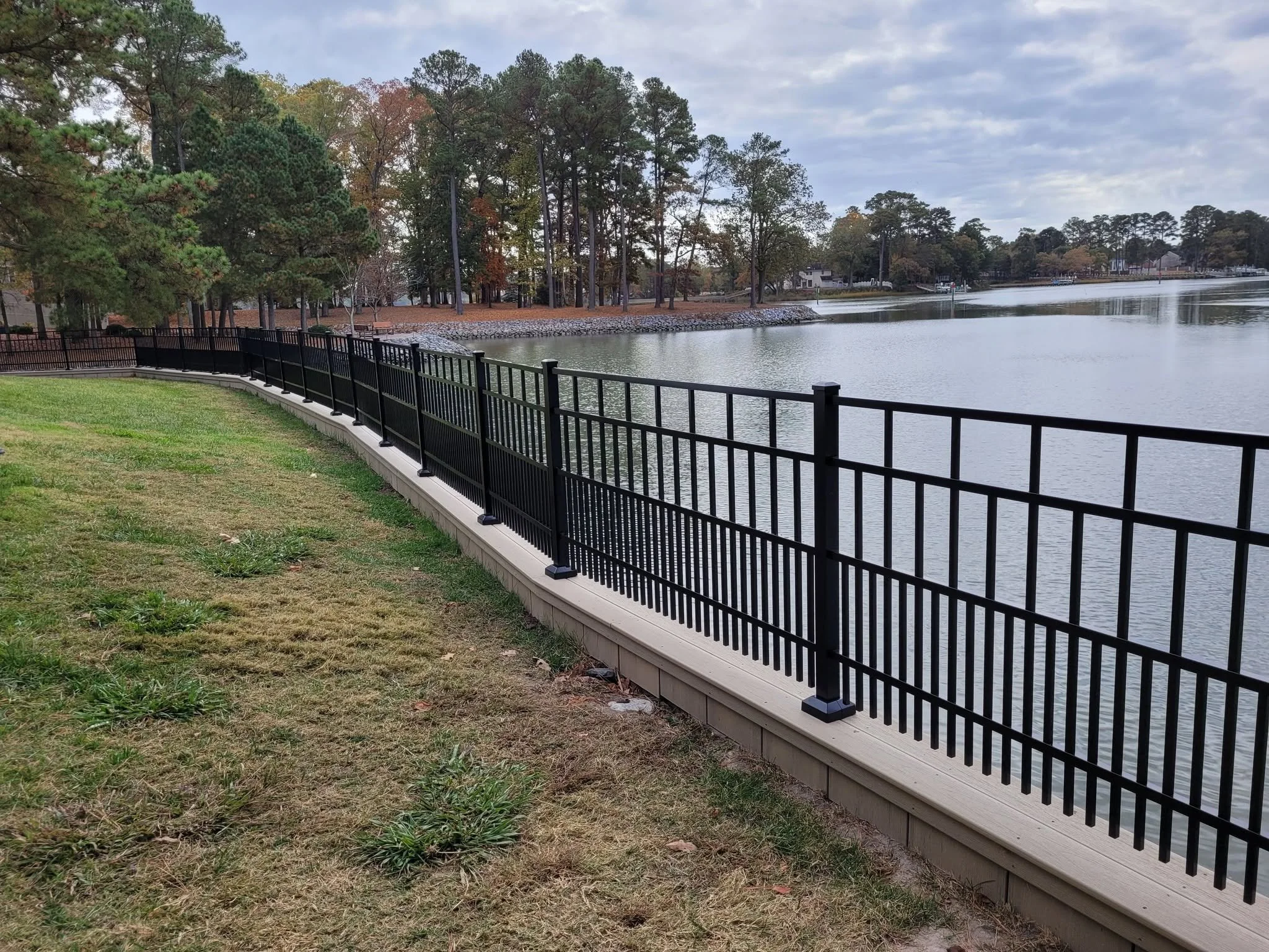 Custom Aluminum Fence w/ Composite Bulkhead Cladding