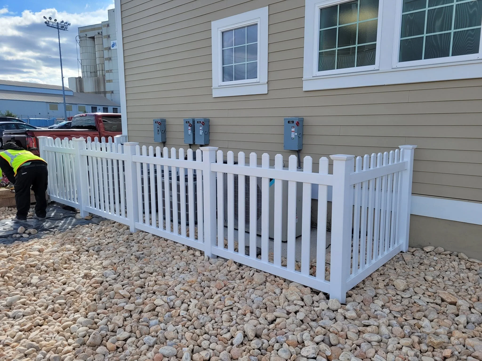 White Vinyl Picket Fence