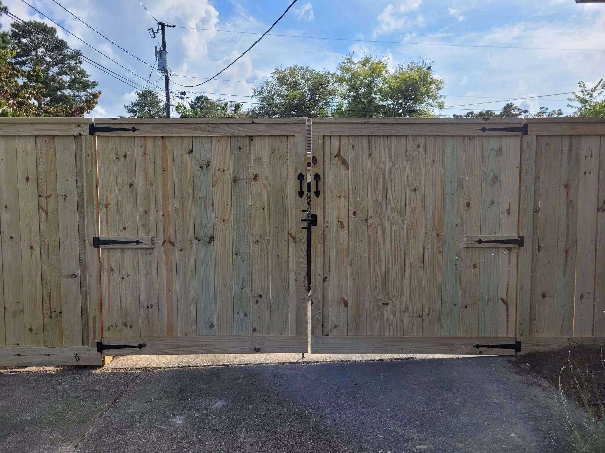 6' Treated Cap Single Picket Cap & Trim Privacy Fence