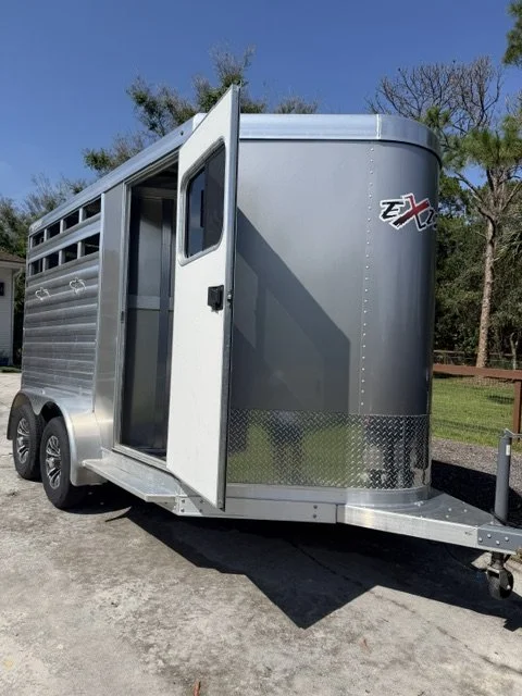 Clean horse trailer interior available for rent on the Treasure Coast