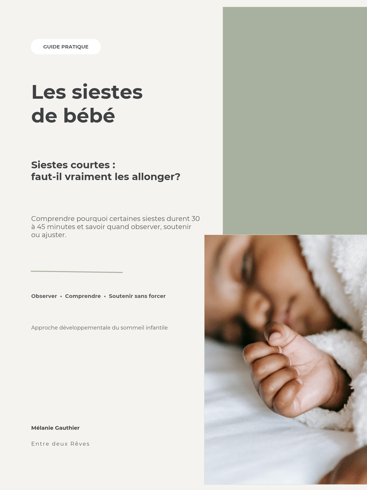 Les siestes de bébé : siestes courtes, faut-il vraiment les allonger?