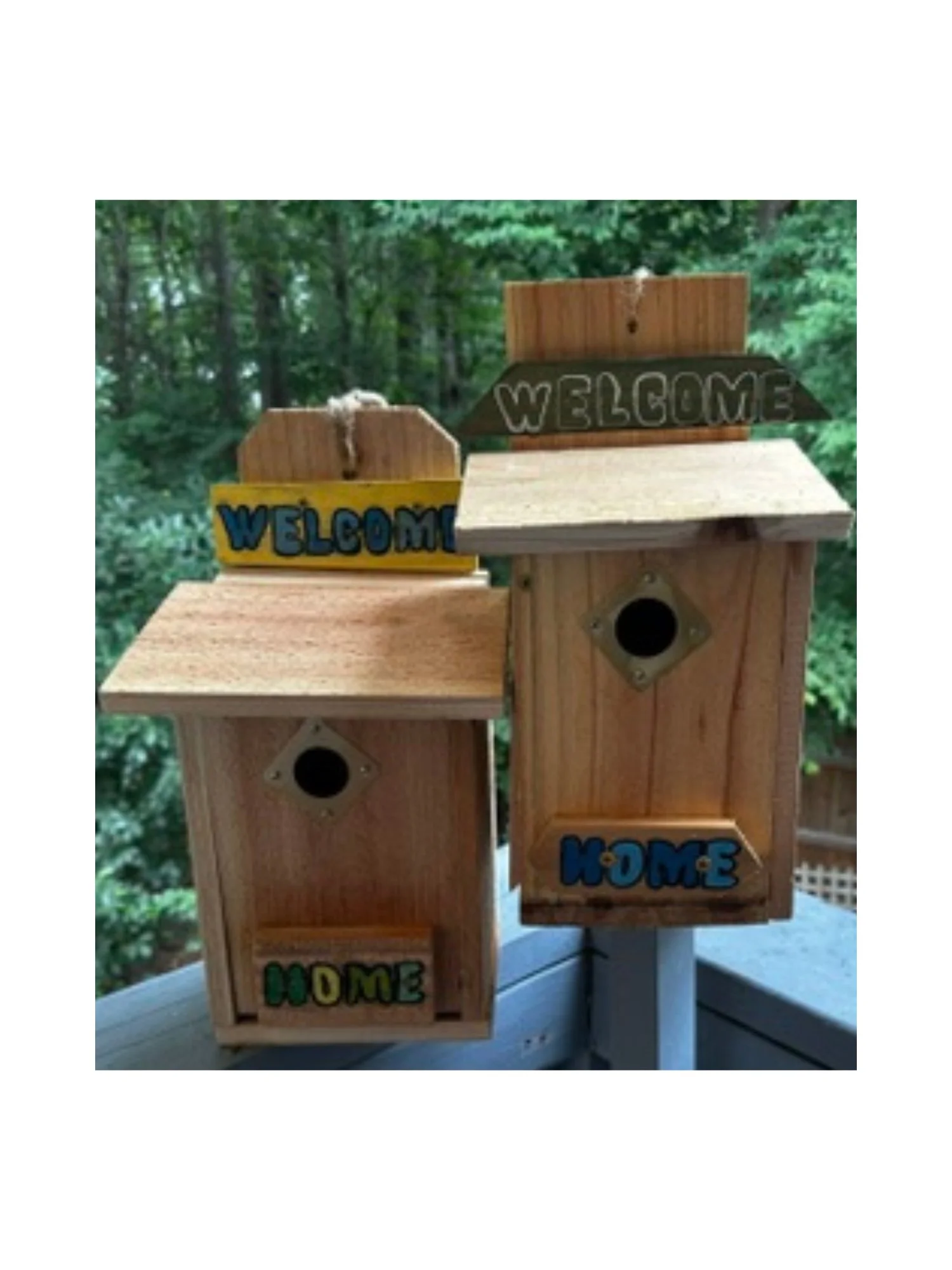 Handmade Wood Bird Nesting Box