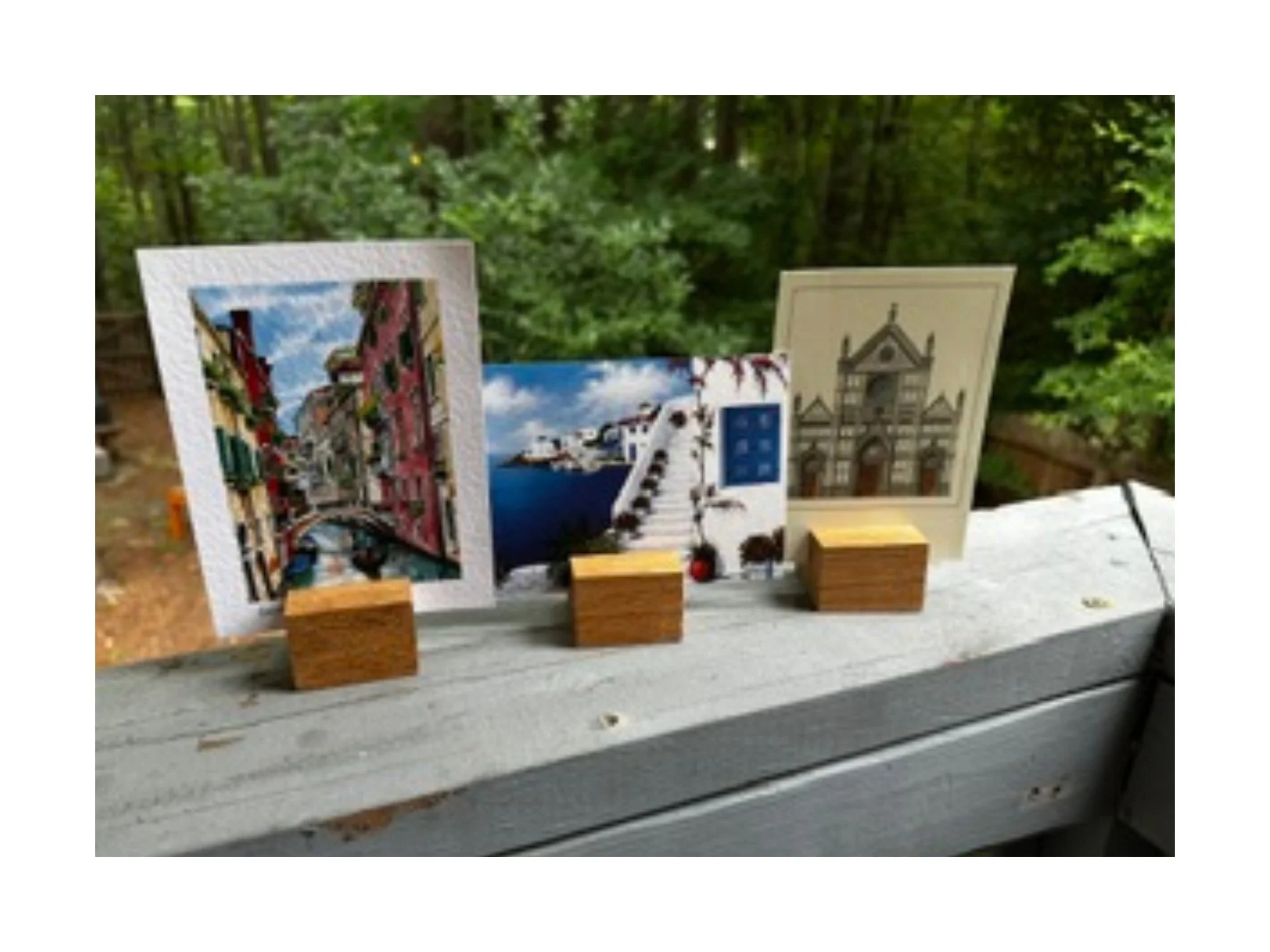 Handmade Oak Mini Card & Photo Holder