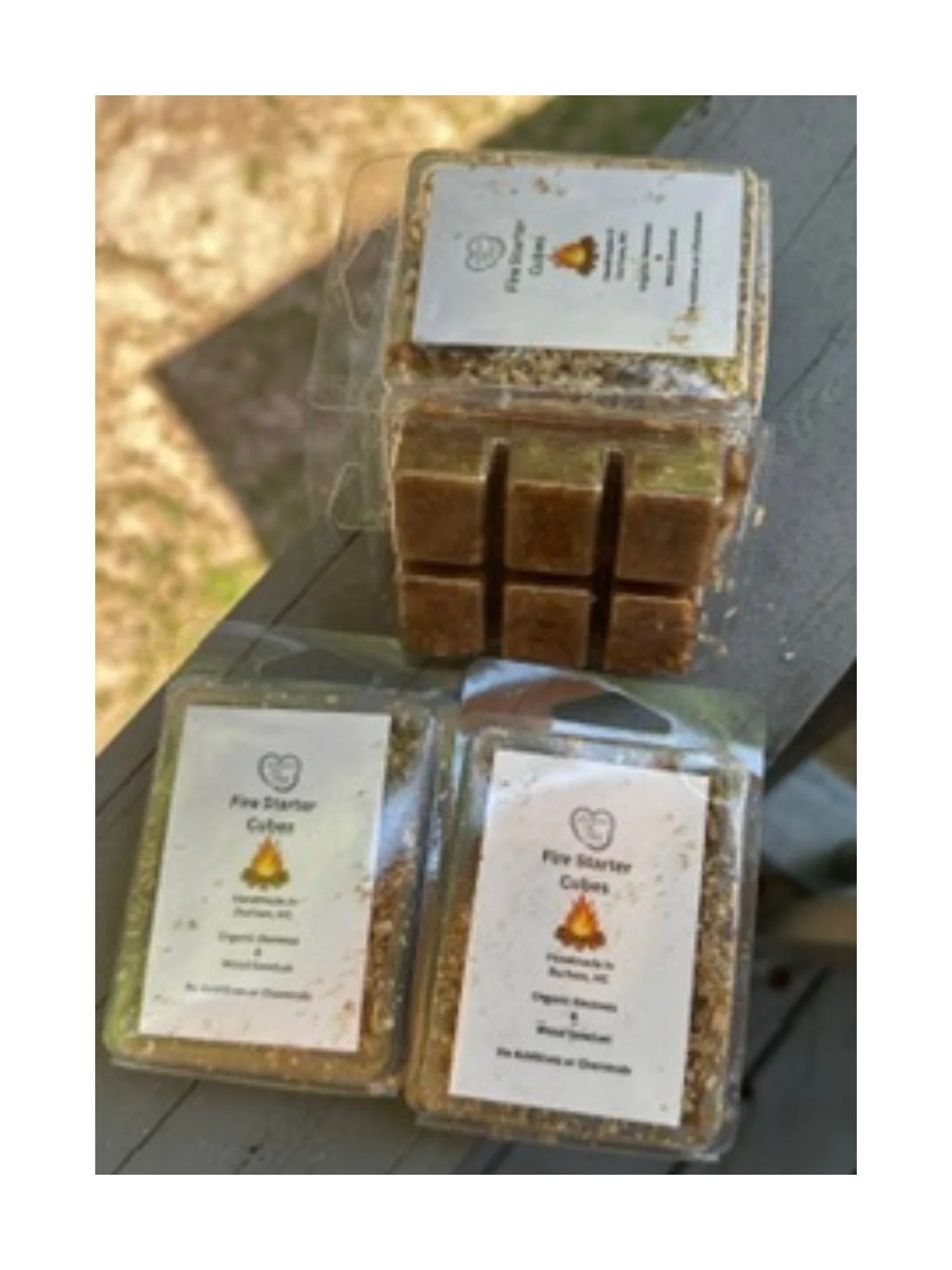 Handmade Beeswax Fire Starter Cubes-12 pack