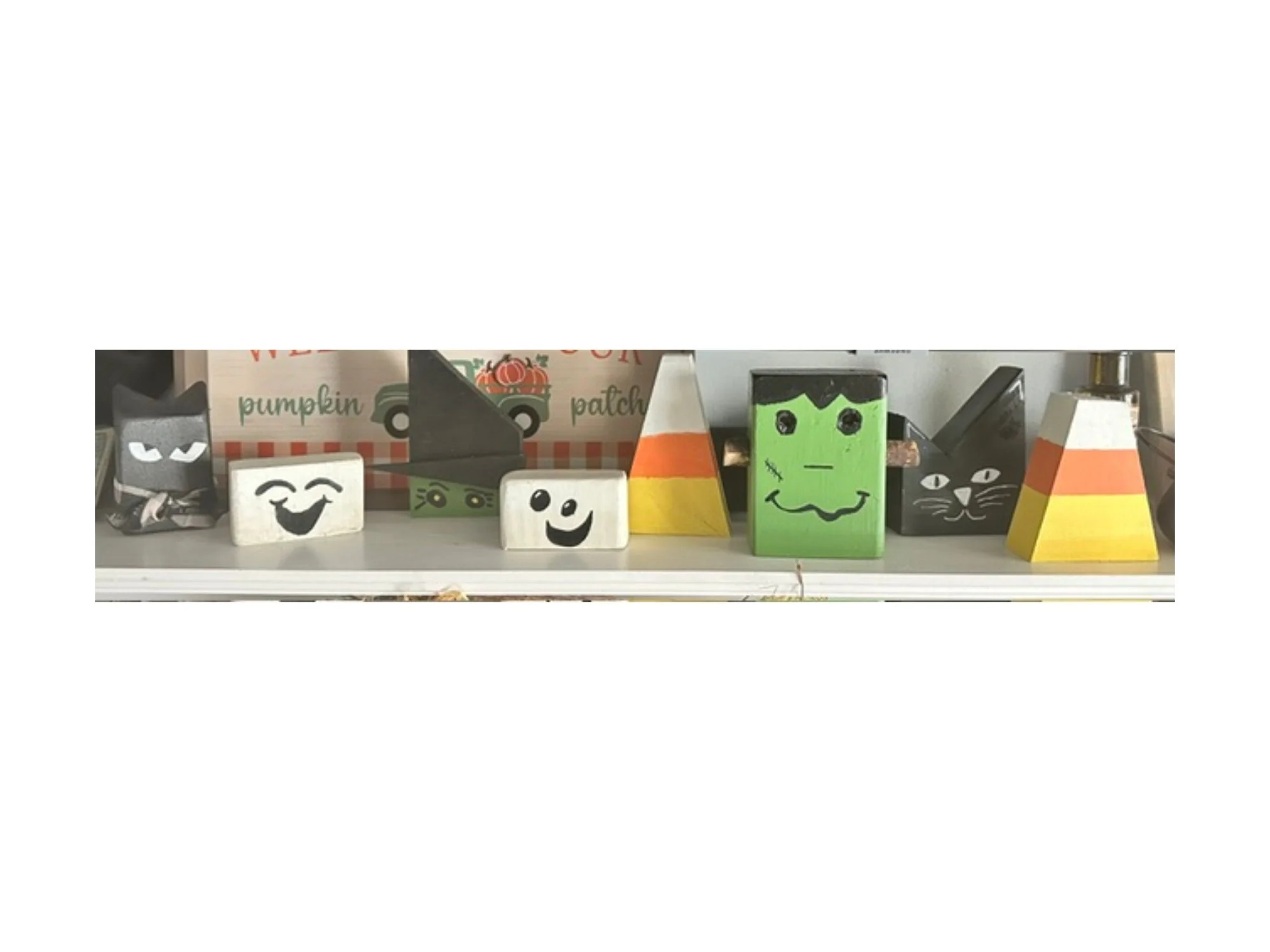 Handmade Halloween Wood Tabletop Decorations