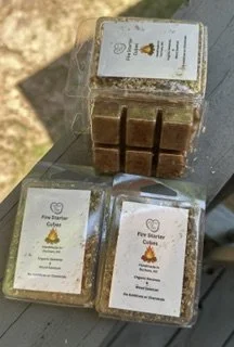 Handmade Beeswax Fire Starter Cubes-12 pack