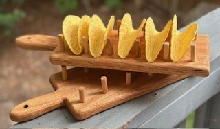 Handmade Wood Taco Serving Tray