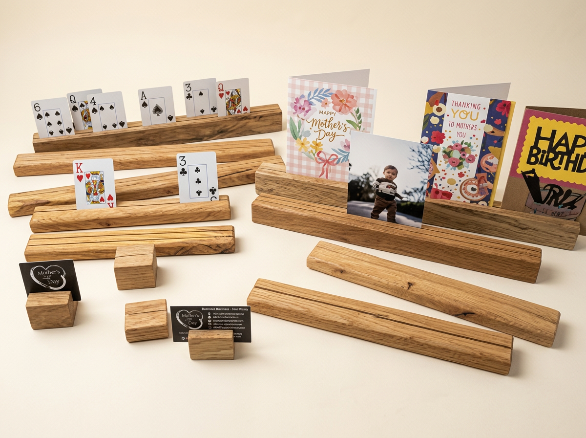 Handmade Wood Card Display Holder
