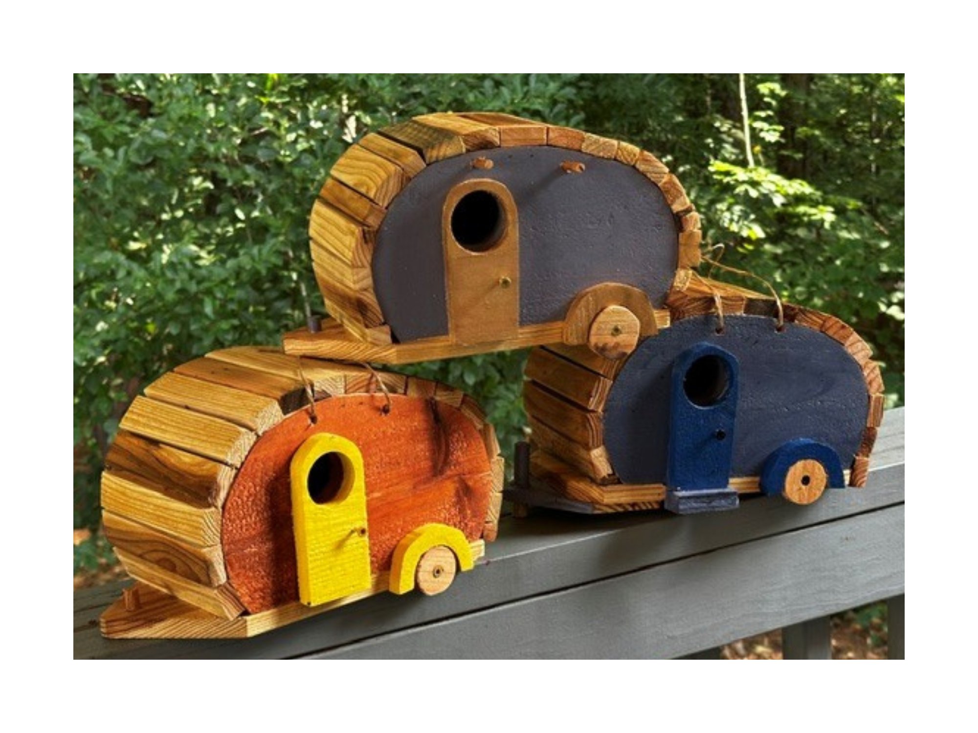 Handmade Cedar Camper Birdhouse