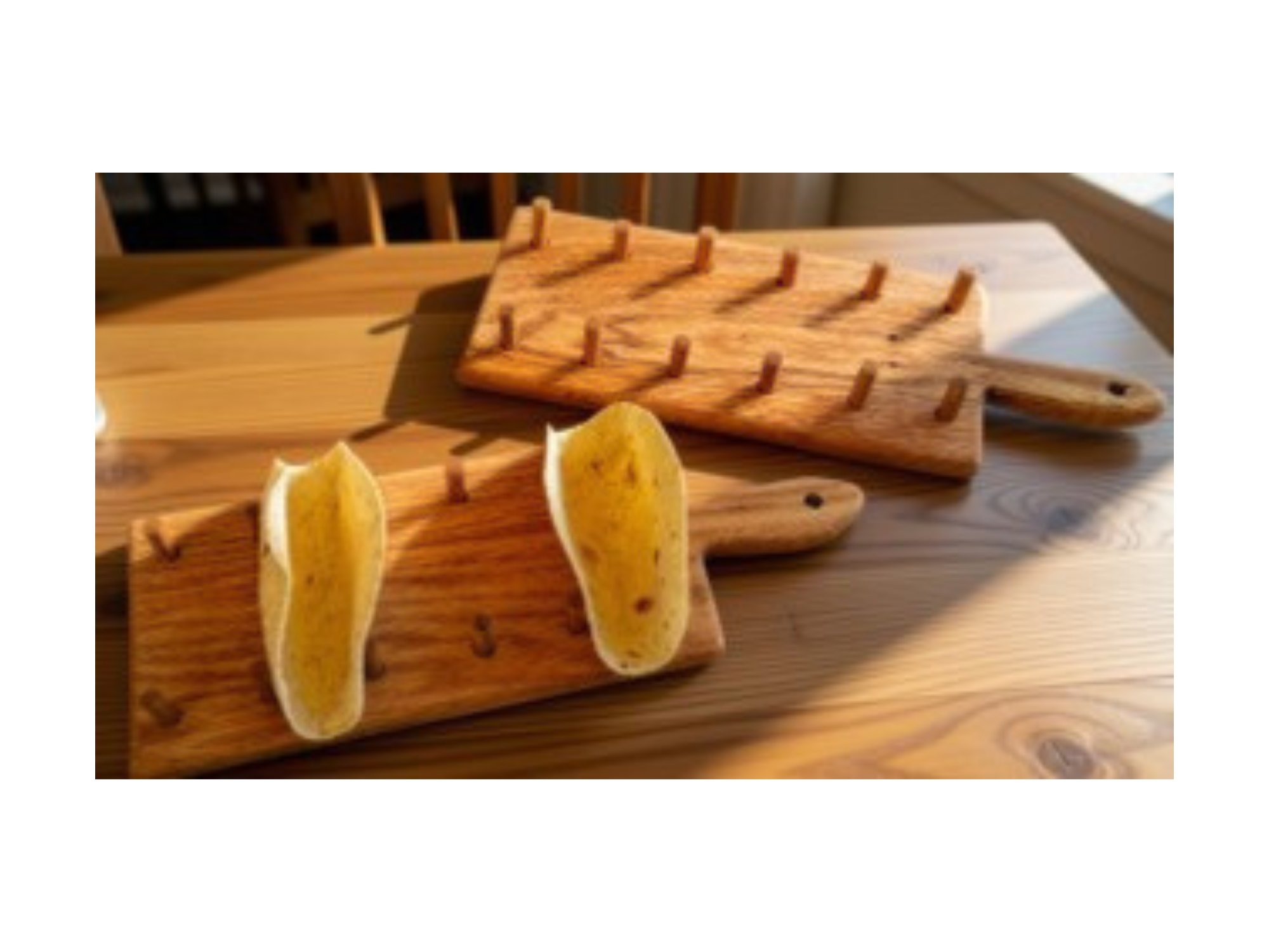 Handmade Wood Taco Serving Tray