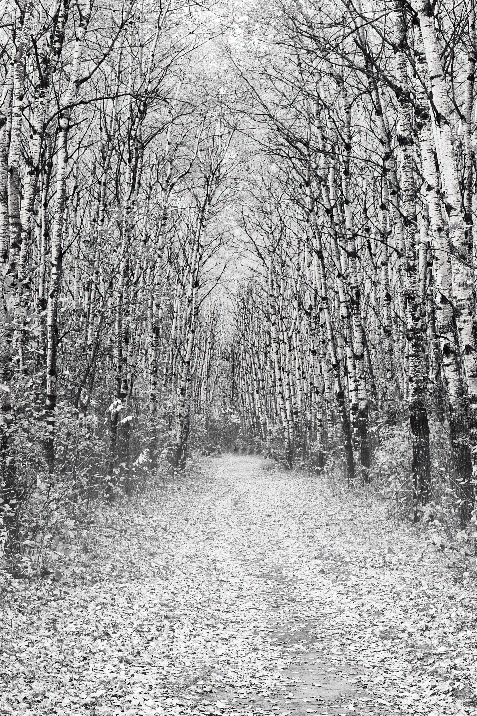 Path through an aspen forest