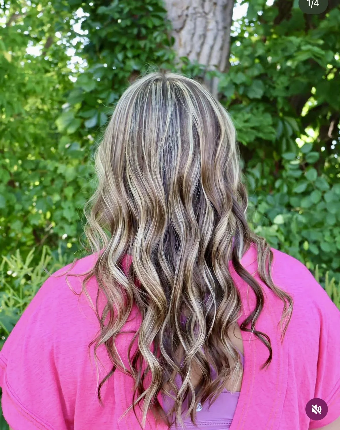Dimensional hair color and waves at Cypress Salon