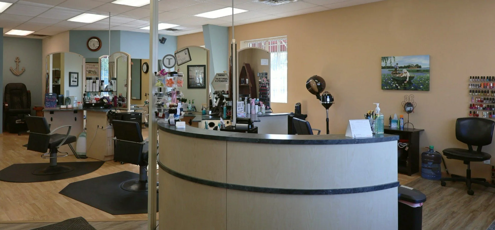 Front desk of Cypress Salon