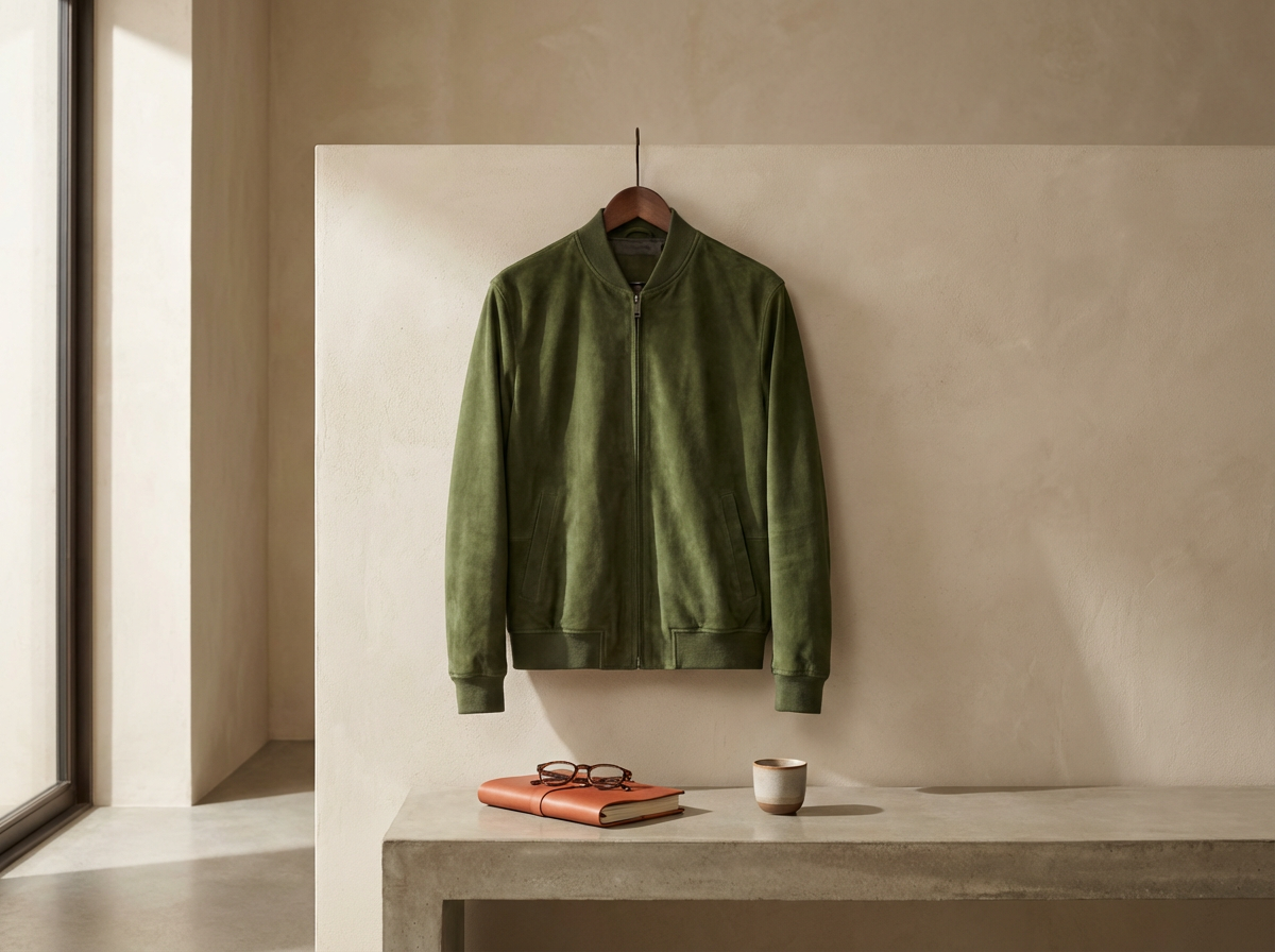 Suede Bomber Jacket