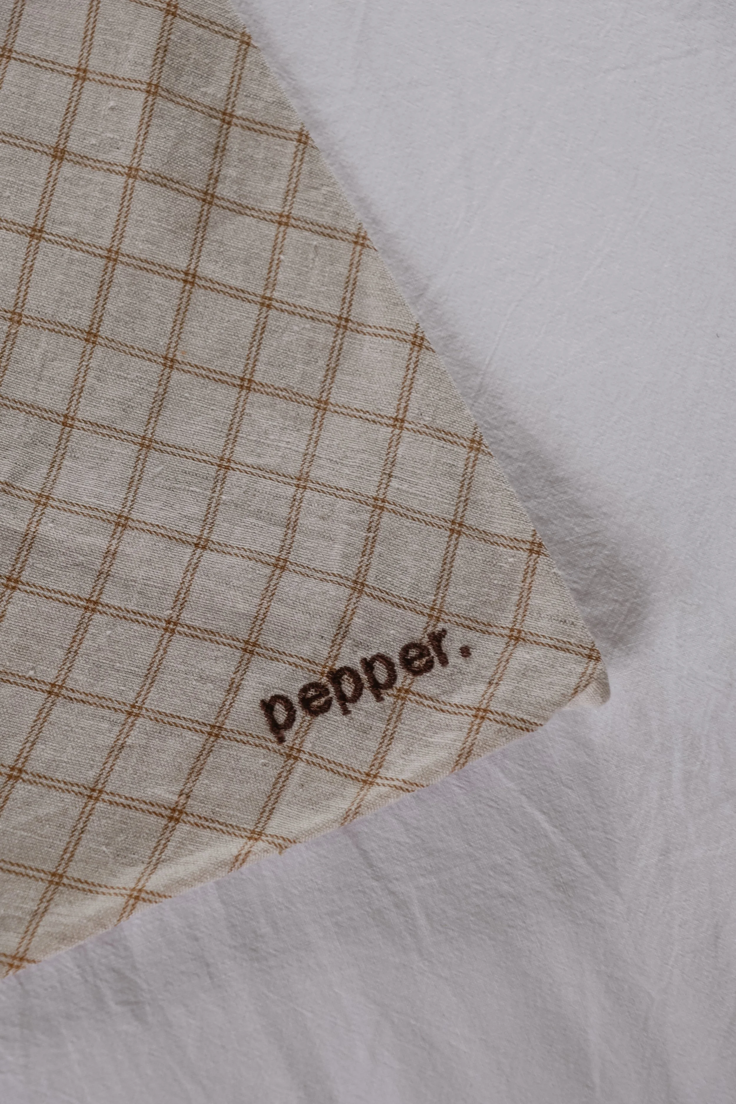 Limited Edition - Caramel Check Linen Blend Everyday Bag