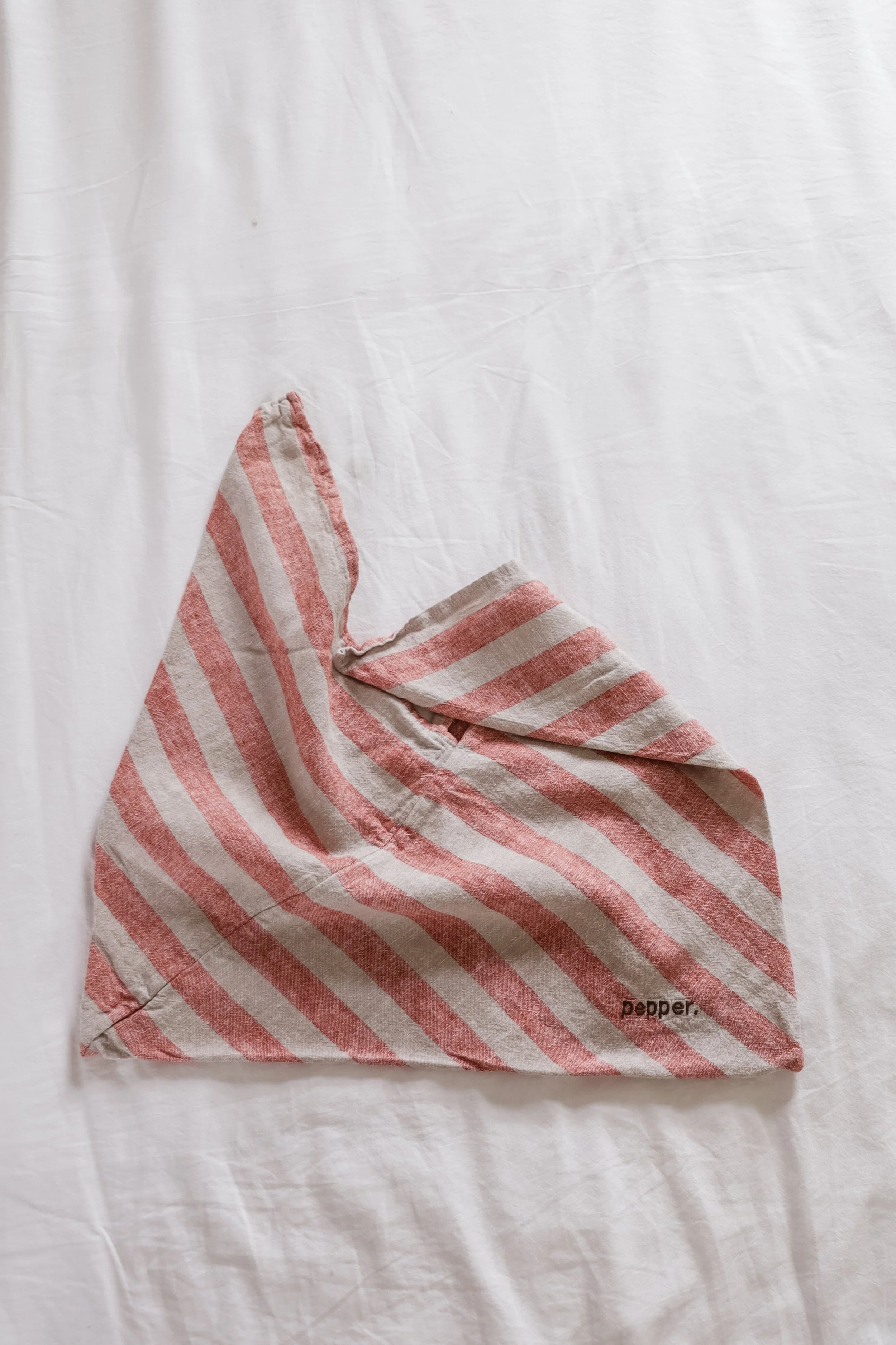Pink Stripe Linen Everyday Bag