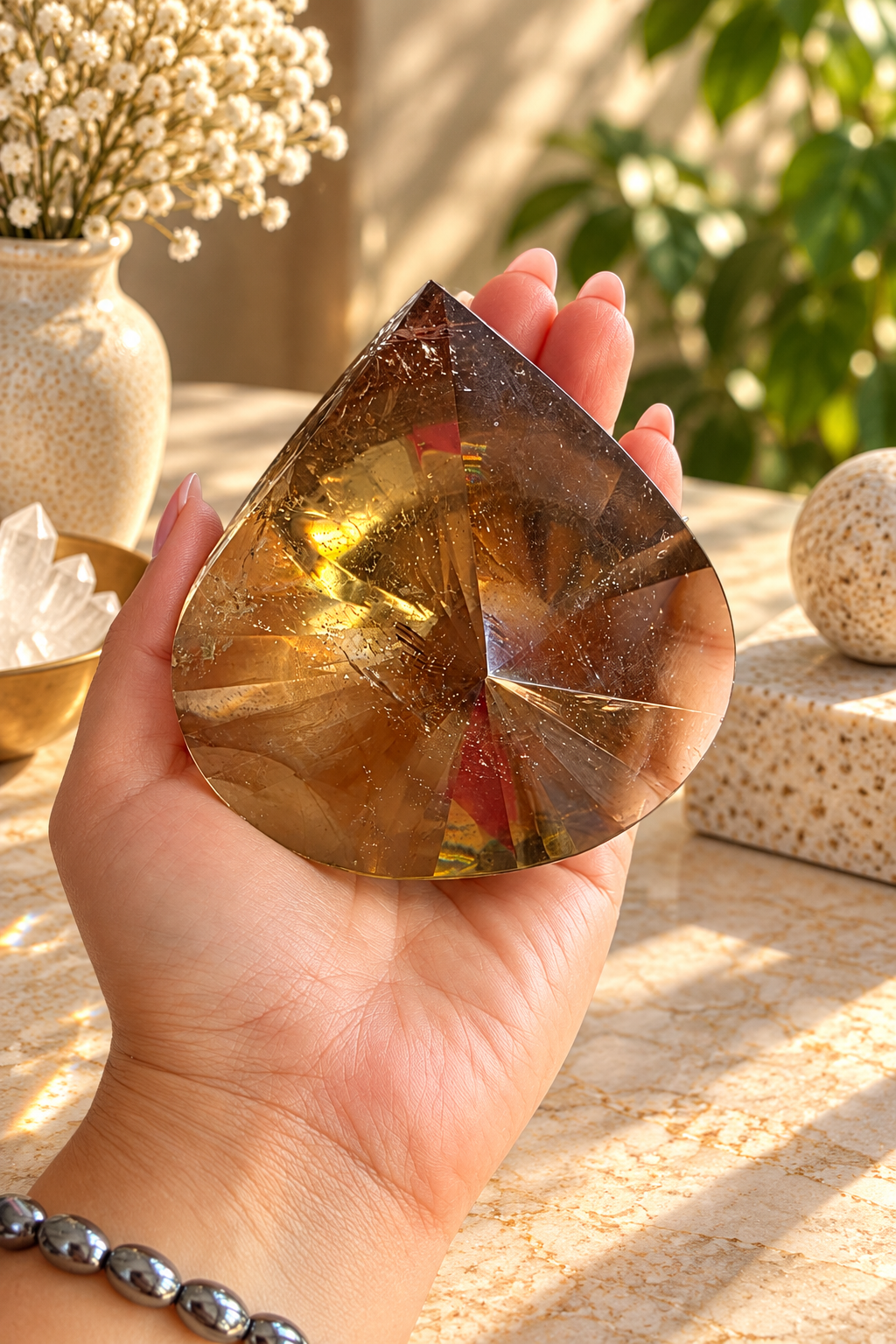 Sunlit Golden Crystal in Hand.png