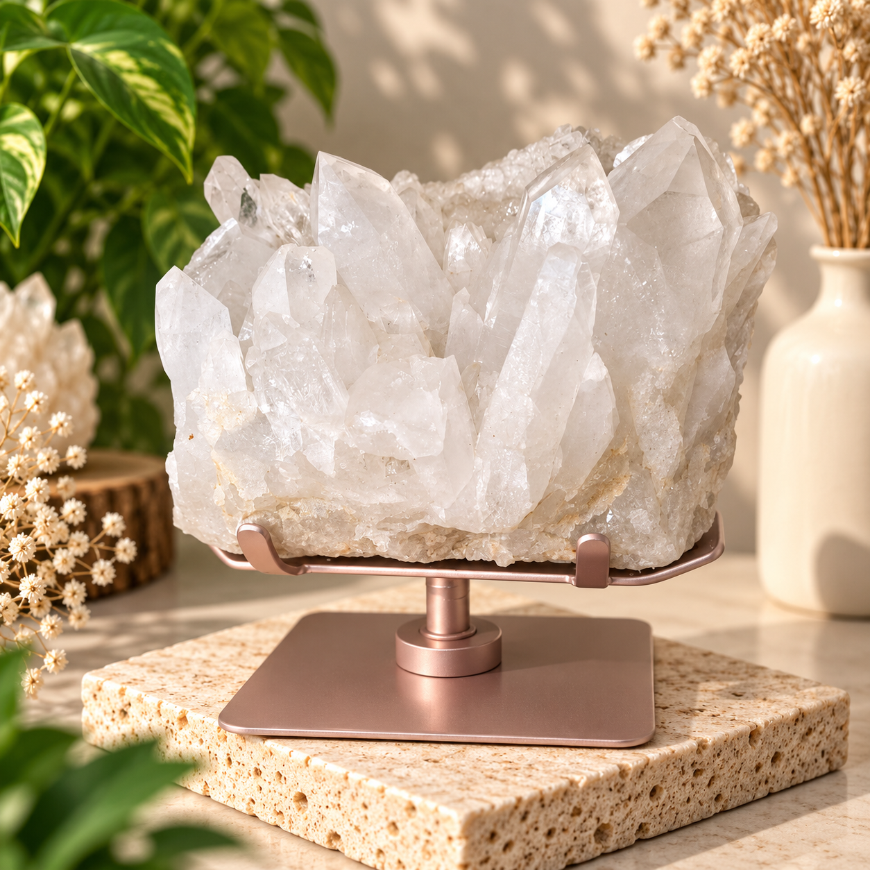 Clear Quartz Cluster Statement Piece – Brazil