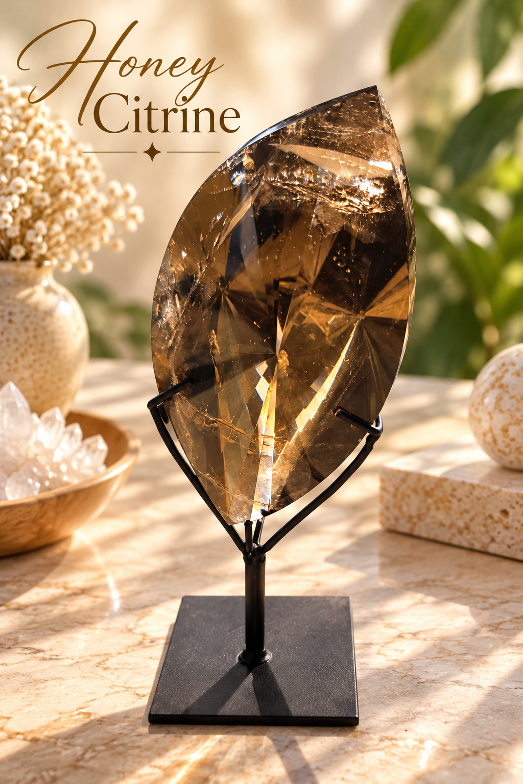 Super High-Grade Faceted Dark Honey Citrine – Brazil