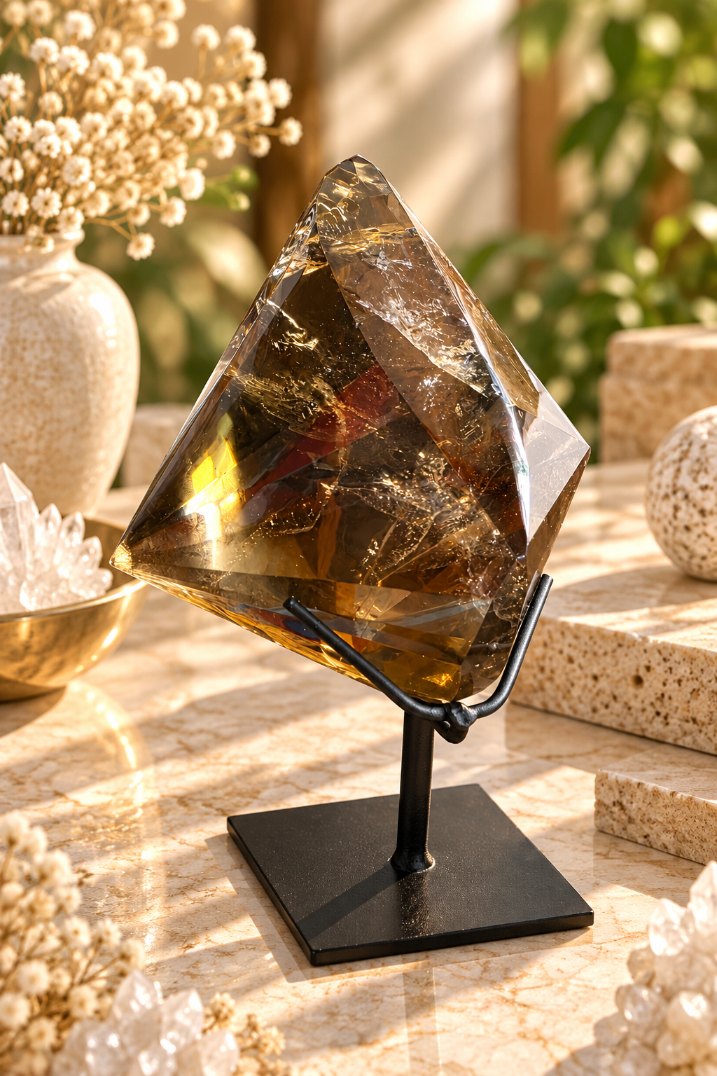 Smoky Golden Crystal in Sunlit Luxe Display.png