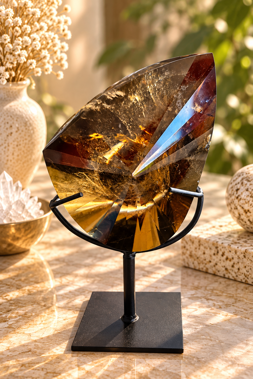 High Collector’s Grade Faceted Honey Citrine – Brazil