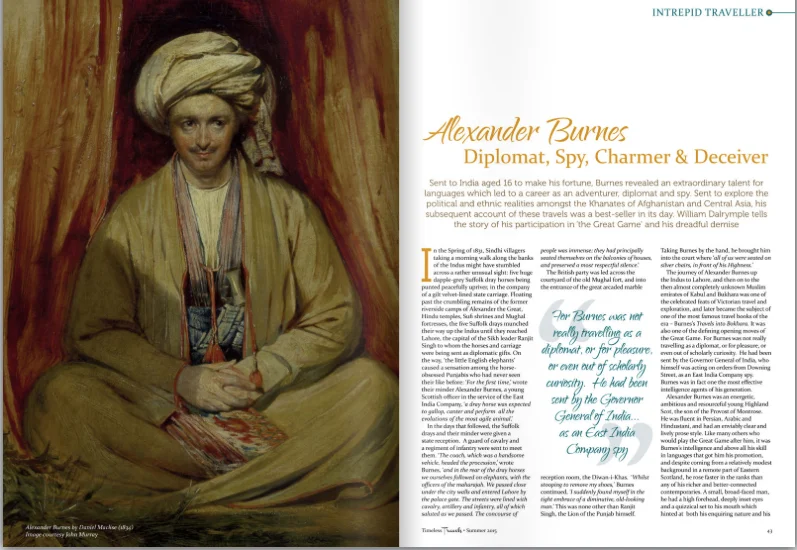 William Dalrymple on Alexander Burnes in Timeless Travels Magazine