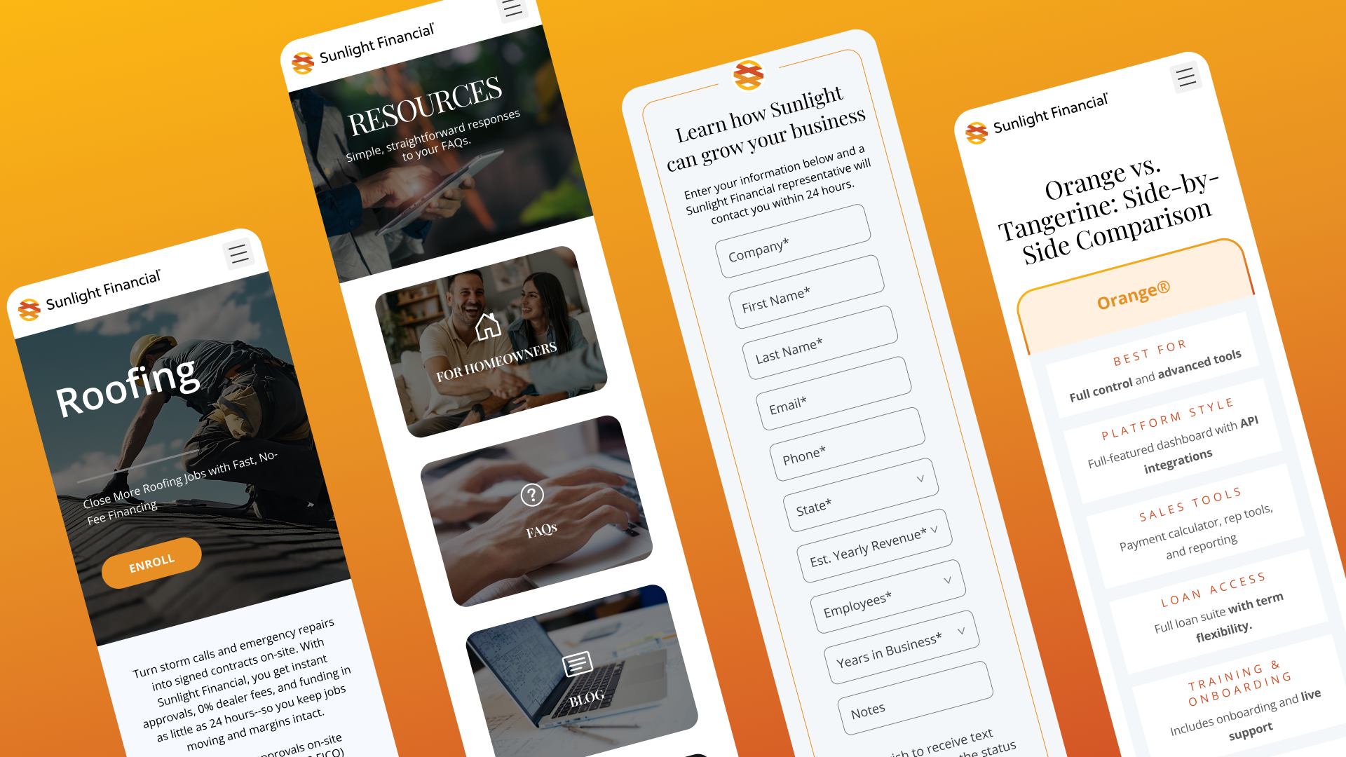 Sunlight Financial Webpage Redesign