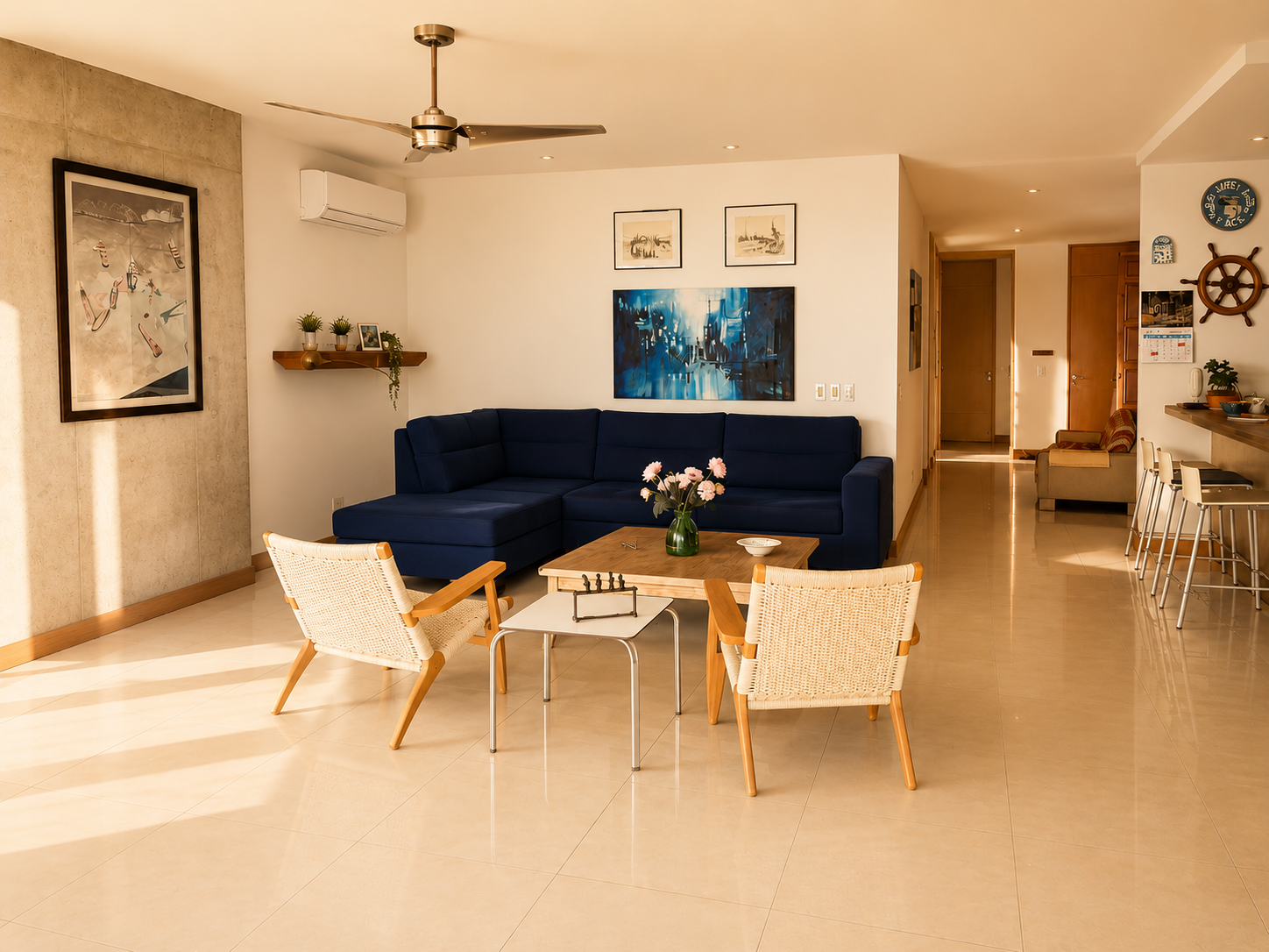 Beachfront apartment sunset view Santa Marta Colombia